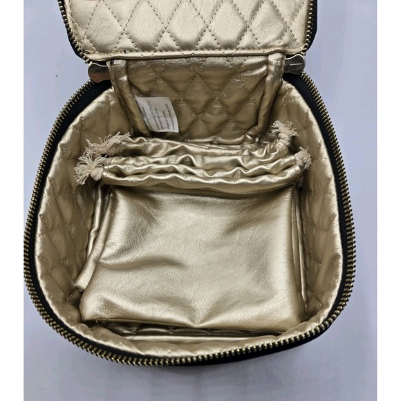 Scout Bags Perfect Gem Square Jewelry Case Zipper Navy Velvet W/ 3 Extra Pouches - Picture 9 of 11